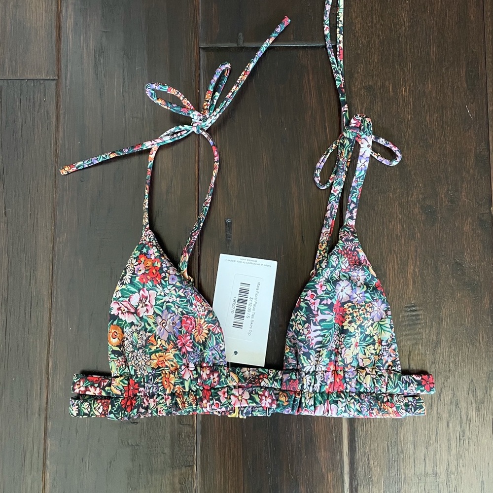 Montce Mara Floral Paula Ties Bikini Top